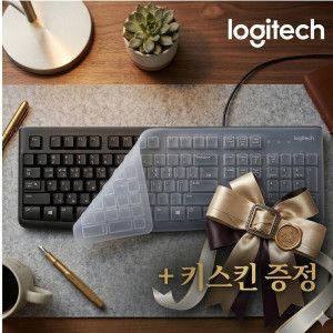 상품 이미지: 로지텍 코리아 정품 K120 NEW 유선 키보드 키스킨포함 사무용 게이밍  국내정품 키스킨포함