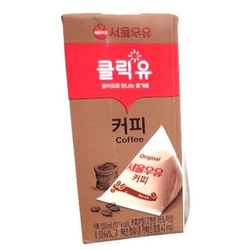 상품 이미지: 클릭유 커피우유, 200ml, 24개