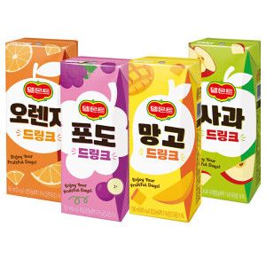 상품 이미지: 델몬트드링크 190mlx32팩(오렌지/포도/망고/사과) 골라담기