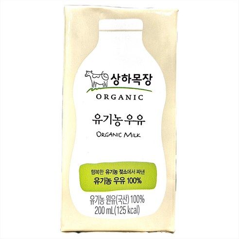 상품 이미지: 상하목장 유기농 우유, 200ml, 24개