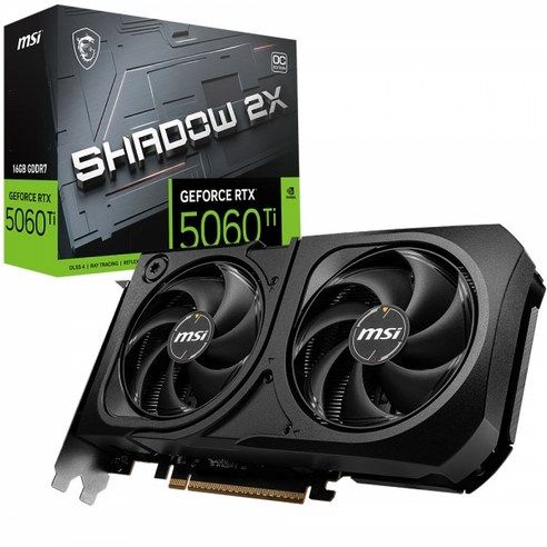 상품 이미지: MSI 지포스 RTX 5060 Ti 쉐도우 2X OC 플러스 D7 16GB
