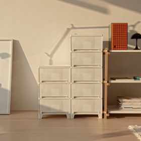 상품 이미지: 베이직 투명 다용도 플라스틱 서랍장 3단/5단
