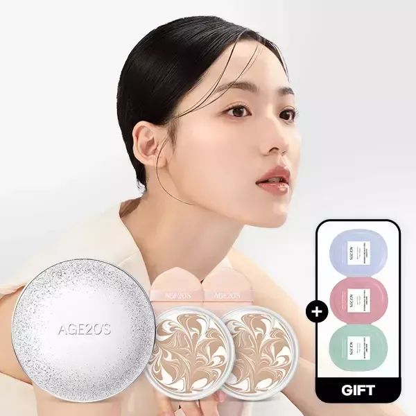상품 이미지: [쿠폰40%+체험용에센스3종샤쉐]에이지투웨니스 뉴오리지널 스파클 에디션 화이트 케이스+리필 2