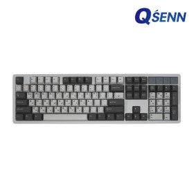 상품 이미지: QSENN X104 PBT 풀윤활 가스켓 기계식 키보드 스모크드 펄 그레이 YSY실론밀크축
