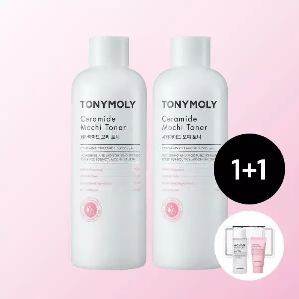 상품 이미지: [2개입] (NEW) 세라마이드 모찌 토너 500ml(+토너50ml, 팩투폼20ml, 화장솜)