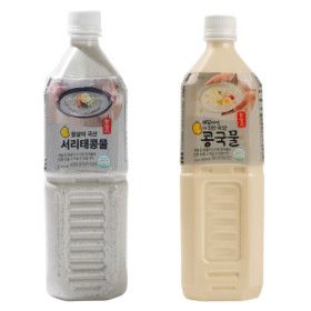 상품 이미지: 참살이 더 진한 국산 콩국물1L 1병 + 서리태콩물 1L 1병