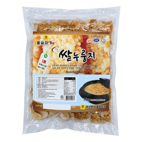 상품 이미지: 황실미가 쌀누룽지, 1kg, 1개