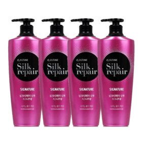 상품 이미지: (손상케어)엘라스틴 실크리페어 샤이닝골드 샴푸 550ml 4개