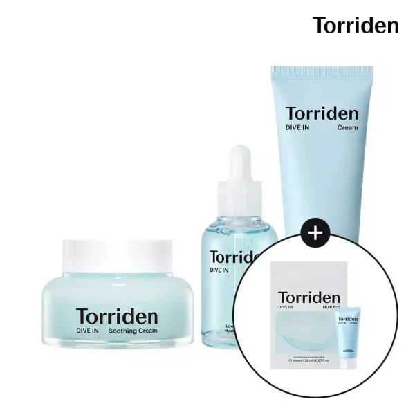 상품 이미지: [단독] [SET] 토리든 다이브인 세럼 50ml+크림 80ml+수딩크림 100ml (+다이브인 크림 20ml+멀티패드 10매입)