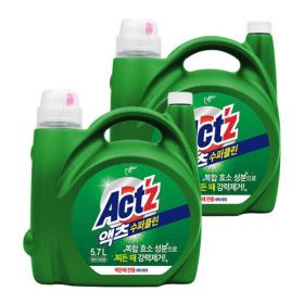 상품 이미지: 액체세제 대용량 액츠 수퍼클린 찌든때 5.7L 2개 겸용