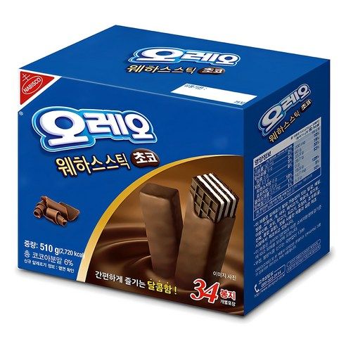 상품 이미지: 오레오 웨하스 스틱 초코, 510g, 1개