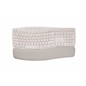 상품 이미지: 지클릭커 OFFICEPRO 구름 EK200 풀윤활 인체공학 무선 블루투스 키보드 117키 (화이트)