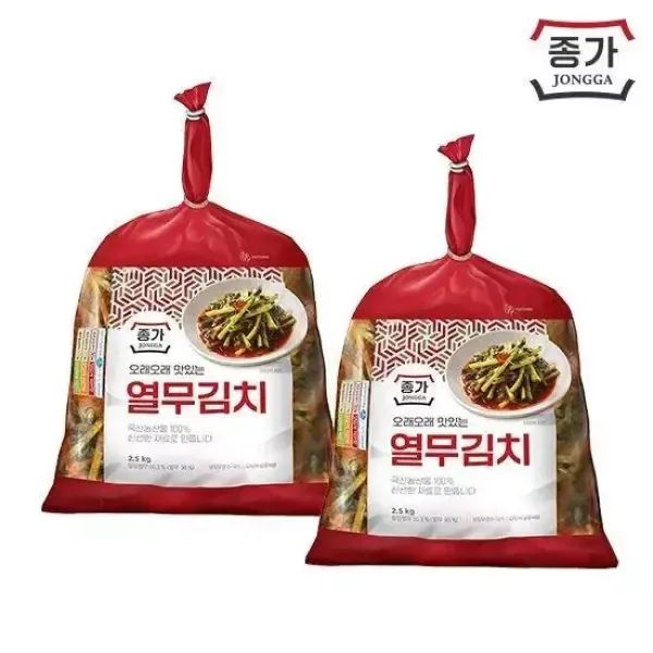 상품 이미지: 종가 열무김치 2.5kg*2팩 (총 5kg)