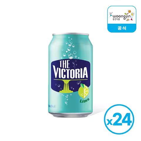 상품 이미지: 웅진 더빅토리아 탄산수 캔 리뉴얼 라임 350ml 24개