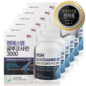 상품 이미지: 엠에스엠 글루코사민3000 1800mg 60정 6박스(6개월분) / 관절건강 연골건강을 동시에 케어 (미국직수입)