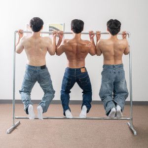 상품 이미지: 파워행거 (기본형) 튼튼한 파이프 행거 철제 일자 무볼트 스탠드 옷걸이 옷가게 매장용 원룸 1단 조립식