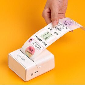 상품 이미지: DULABEL 두라벨 라벨프린터 네임 이름 스티커 라벨지무료증정 휴대용 미니 라벨기 프린터기 무선 바코드 QR