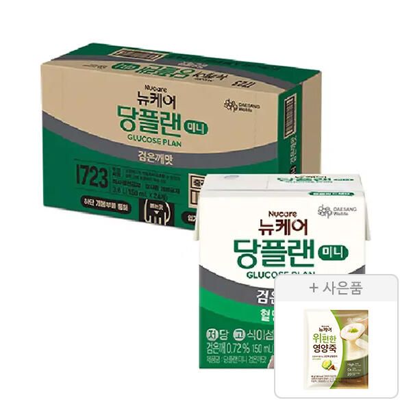 상품 이미지: 뉴케어 당플랜 미니 검은깨맛 150ml, 24입, 1개 + 증정(위(we)편한영양죽 40g, 1개)