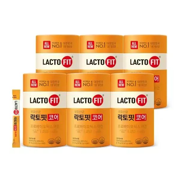 상품 이미지: 종근당건강 공식 락토핏 코어 (ALL NEW) 60포 6통 (360일분)+락토핏코어30포(구모델)