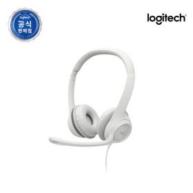 상품 이미지: 로지텍코리아 H390 헤드밴드형 USB 스테레오 헤드셋 디지털 스트레오사운드/간편한 사운드컨트롤 화이트