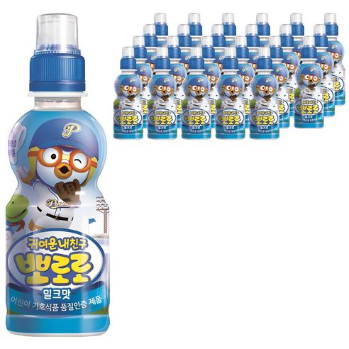 상품 이미지: 팔도 뽀로로 어린이음료 밀크맛, 235ml, 24개