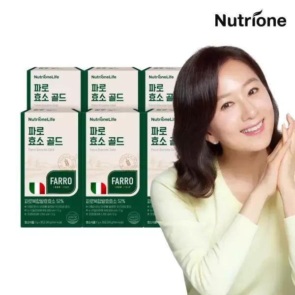 상품 이미지: 뉴트리원 김희애 파로 효소 골드 6박스(6개월분) 이탈리아산 발효효소 곡물맛