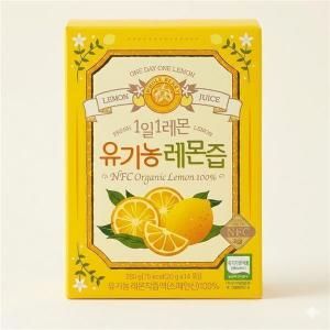 상품 이미지: 1일1레몬 홀베리 유기농 레몬즙 레몬 착즙 원액 레몬수 14포 4개