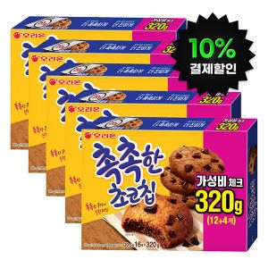 상품 이미지: (10%결제할인)오리온 촉촉한 초코칩 16개입 x 5박스