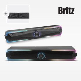 상품 이미지: 브리츠 BZ-AK45 블루투스 사운드바 스피커 10W USB전원 컴퓨터 PC 스피커 RGB (리뷰행사 접이식키보드 증정)