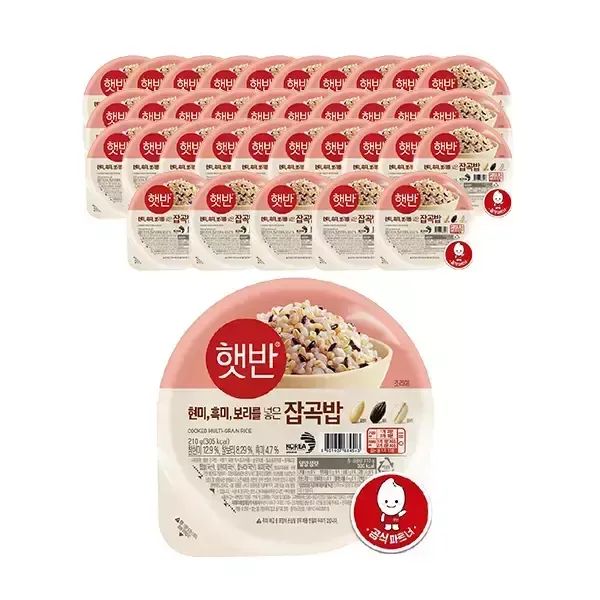 상품 이미지: CJ 햇반 잡곡밥, 210g, 36개