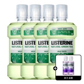 상품 이미지: 리스테린 내추럴 그린티 750ml 4개 + 리스테린 토탈케어 마일드 100ml 2개 증정