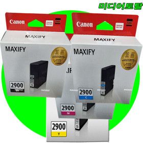 상품 이미지: 캐논 MAXIFY iB4190 MB5190 MB5490 프린터 정품 검정 컬러 잉크 카트리지 PGI2900 4색 세트구매
