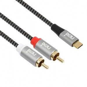 상품 이미지: 리버네트워크 NX1494 USB C TO 2RCA(M) 케이블 5M(NX-UC-2RCA-05M) /밀알