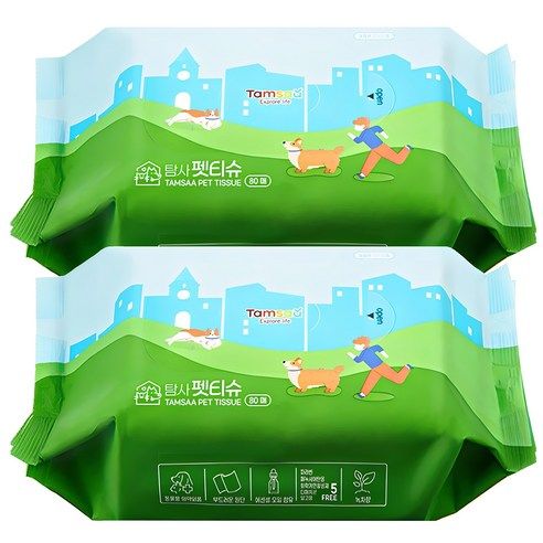 상품 이미지: 탐사 펫티슈 동물용의약외품 반려동물 물티슈, 80개입, 2개