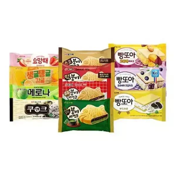 상품 이미지: 빙그레 붕어싸만코 빵또아 아이스크림 바 32개 골라담기 / 떡 초코 말차 부드러운 블루베리 고구마케이크 요맘때딸기 생귤탱귤 쿠앤크 메로나