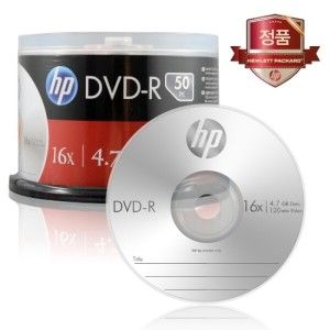 상품 이미지: HP DVD-R 16배속 4.7GB 케익/50매