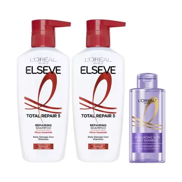 상품 이미지: 로레알파리 토탈리페어5 샴푸 400ml 2개 + HA 샴푸 80ml