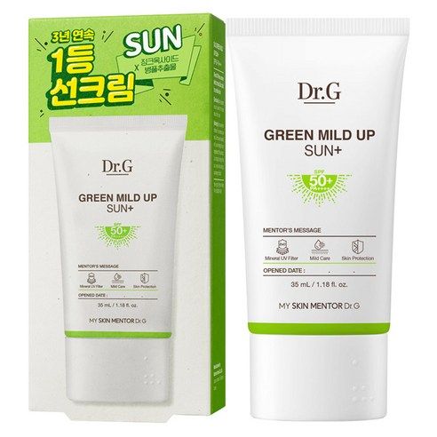 상품 이미지: 닥터지 그린 마일드 업 플러스 선크림 SPF50+ PA++++, 35ml, 1개