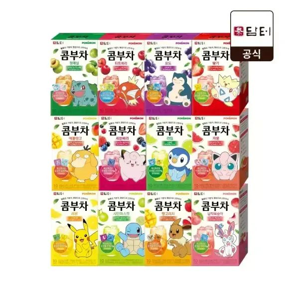 상품 이미지: 담터 포켓몬 콤부차 10T X 12종 혼합 (120T)