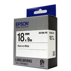 상품 이미지: 엡손 정품라벨 LW-K200BL SS18K 18mm 흰색바탕검정