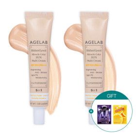 상품 이미지: 에이지랩 1+1 (파데프리.잡티커버) 올인원 비단결 선크림 SPF 50+PA+++ (총2개) + 팩 2매 증정