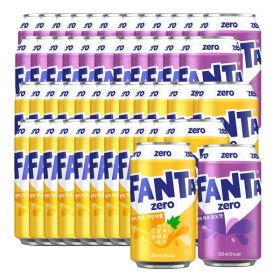 상품 이미지: 환타 제로 포도+제로 파인애플 350ml 48캔 (각 24개)