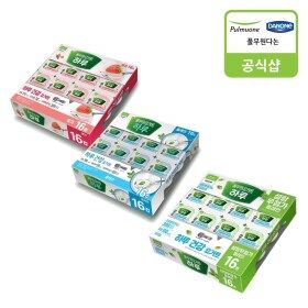 상품 이미지: 풀무원다논 하루요거트 컵 48개 골라담기 (80gX16입X3) / 딸기플레인무설탕플레인