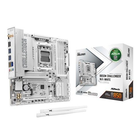 상품 이미지: ASRock B850M Challenger WiFi 7 White 대원씨티에스