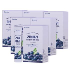 상품 이미지: (현대홈쇼핑)리얼 베리 블루베리 퓨레 100 블루베리 100% 6박스 (총 84포)