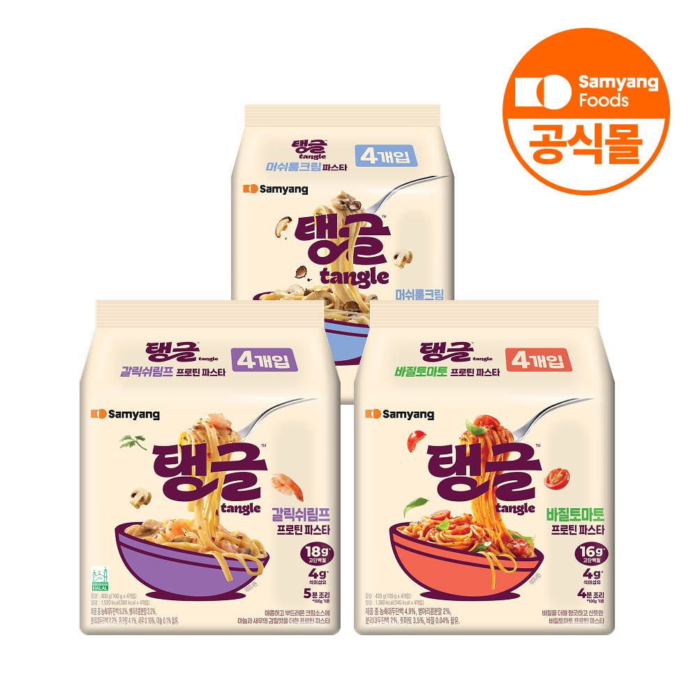 상품 이미지: 삼양식품 탱글 프로틴파스타 12입 골라담기 (갈릭쉬림프/바