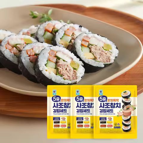 상품 이미지: [사조공식샵] 5줄 한끼뚝딱 사조참치 김밥재료 세트 450g*4개