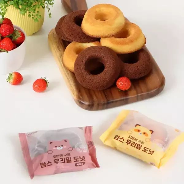 상품 이미지: 맘스케이크 우리밀 도넛 오리지널,카카오 2가지맛 30개