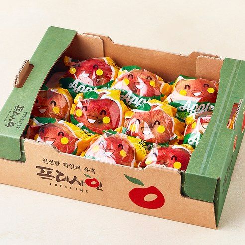 상품 이미지: 프레샤인 당도선별 충주 세척 사과, 2kg(중과), 1박스