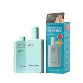 상품 이미지: MONSIEUR J 1+1 무슈제이 베이직 아쿠아 수분진정 올인원 200ml+리필200ml